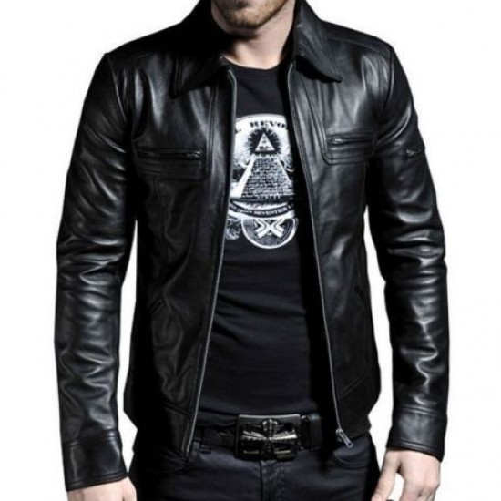 New Men's Genuine Lambskin Leather Motorcycle Jacket Slim Fit Biker Jacket New Men's Genuine Lambskin Leather Motorcycle Jacket Slim Fit Biker Jacket