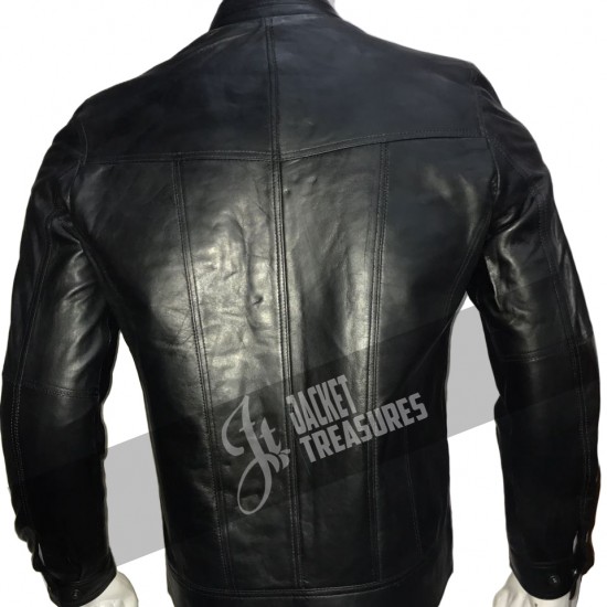 New Men's Stylish Black Skin Motorcycle Leather Jacket New Men's Stylish Black Skin Motorcycle Leather Jacket