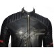 New Men's Vintage Cafe Racer Motorcycle Black Jacket