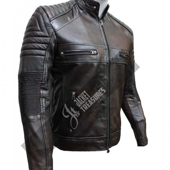 New Men's Cafe Racer Vintage Motorcycle Jacket New Men's Cafe Racer Vintage Motorcycle Jacket