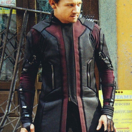 Hawkeye The Avengers Jeremy Renner Leather Jacket Coat