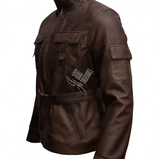 Star Wars Luke Skywalker Brown Leather Jacket