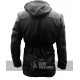 Mens Black Hooded Long Multi Pockets Leather Jacket