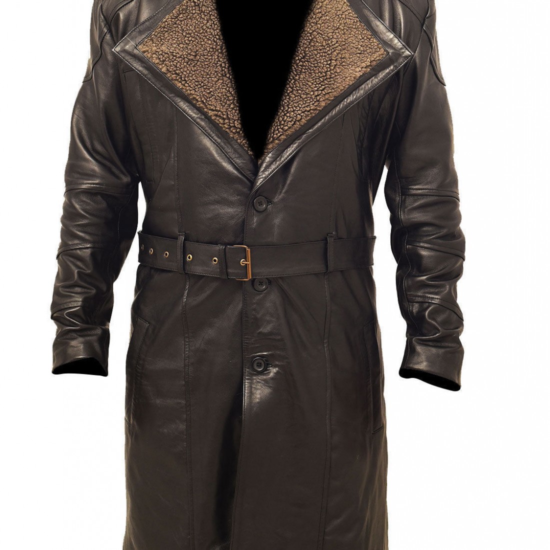 Blade Runner 2049 Ryan Gosling Officer K Fur Collar Trench Coat