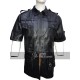 Final Fantasy XV Noctis Lucis Caelum Black Leather Jacket Trench Coat