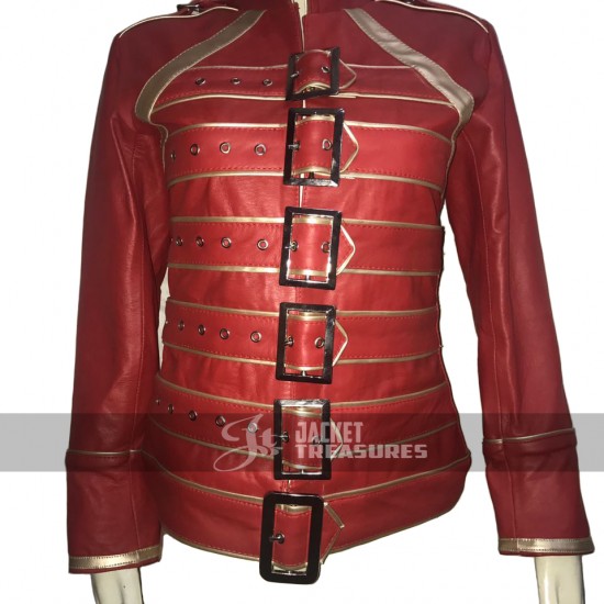 Freddie Mercury Concert Military Women Motorcycle Jacket