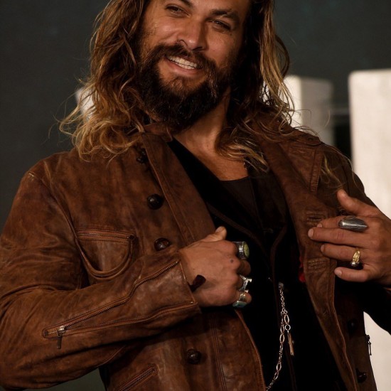 Jason Momoa Justice League Aquaman Distressed Brown Leather Jacket Jason Momoa Justice League Aquaman Distressed Brown Leather Jacket
