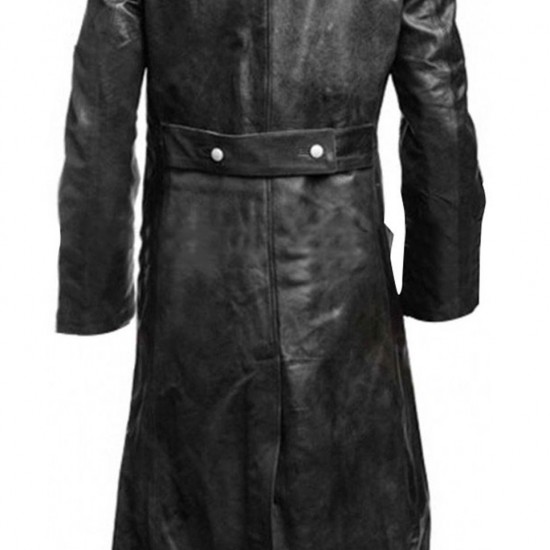 German Classic Officer WW2 Military Uniform Black Leather Trench Coat German Classic Officer WW2 Military Uniform Black Leather Trench Coat