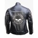 New Men's Harley Davidson Reflective Willie G Skull Leather Jacket