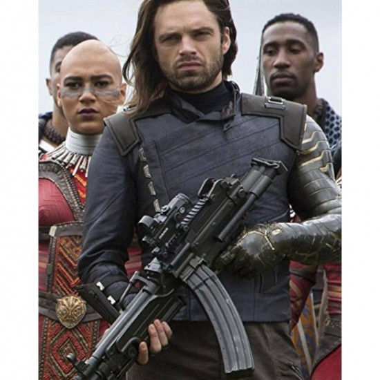 Infinity War Bucky Barnes Winter Soldier White Wolf Jacket Costume