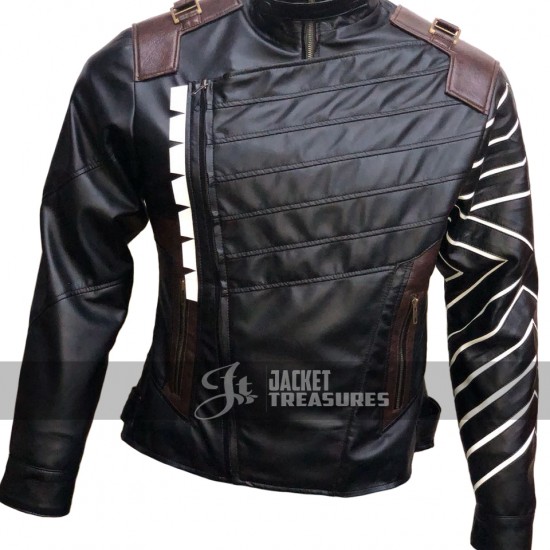 Infinity War Bucky Barnes Winter Soldier White Wolf Jacket Costume