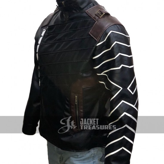 Infinity War Bucky Barnes Winter Soldier White Wolf Jacket Costume Infinity War Bucky Barnes Winter Soldier White Wolf Jacket Costume