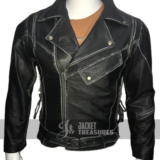 New Mens HD Brando Leather Jacket New Mens HD Brando Leather Jacket