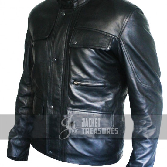 Terminator Genisys T800 Arnold Black Leather Jacket Terminator Genisys T800 Arnold Black Leather Jacket
