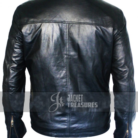 Terminator Genisys T800 Arnold Black Leather Jacket Terminator Genisys T800 Arnold Black Leather Jacket