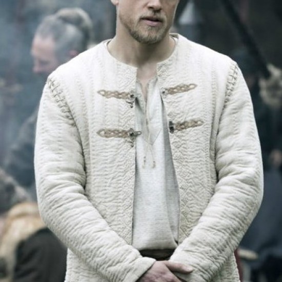 King Arthur Legend Sword Charlie Hunnam White Jacket