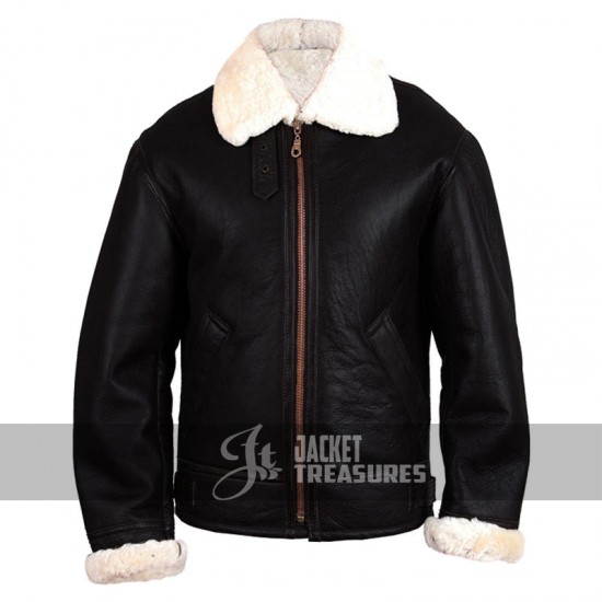 Men's Aviator B3 Ginger Sheepskin Leather Bomber Jacket Men's Aviator B3 Ginger Sheepskin Leather Bomber Jacket