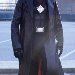 Men's Blade Trinity Wesley Snipes Leather Long Trench Coat And Vest 