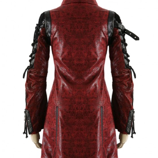 New Unisex Punk Rave Poison Faux Leather Goth Steampunk Military Coat New Unisex Punk Rave Poison Faux Leather Goth Steampunk Military Coat