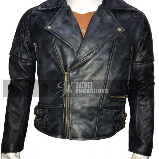 New Men's Classic Diamond Biker Distressed Vintage Leather Jacket New Men's Classic Diamond Biker Distressed Vintage Leather Jacket