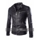 New Men's Genuine Lambskin Quilted Slim Fit Motorcycle Leather Jacket