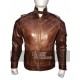 New Men's Slim Fit Motorcycle Vintage Brown Leather Jacket