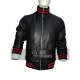 New Men's Stylish Red And Black Stripes Leather Jacket New Men's Stylish Red And Black Stripes Leather Jacket