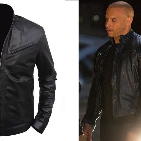 New Vin Diesel Fast And Furious 6 Designer Black Leather Jacket New Vin Diesel Fast And Furious 6 Designer Black Leather Jacket