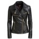 New Women's Black Slim Fit Biker Style Real Leather Jacket New Women's Black Slim Fit Biker Style Real Leather Jacket