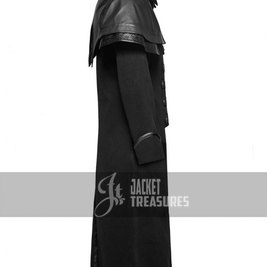 Punk Rave Mens Coat Black Gothic Highwayman Steampunk VTG Military Punk Rave Mens Coat Black Gothic Highwayman Steampunk VTG Military