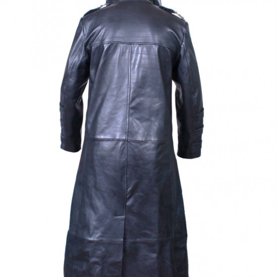 New Men's Steampunk Gothic Matrix Trench Removable Hood Black Coat