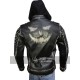 Suicide Squad The Killing Joker Hooded Black Leather Jacket Suicide Squad The Killing Joker Hooded Black Leather Jacket