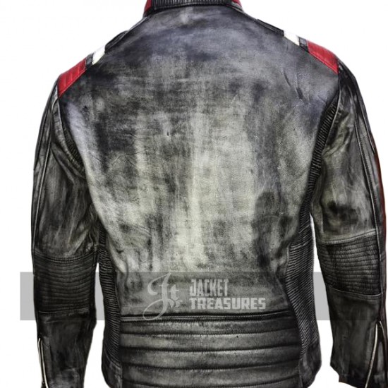New Men's Vintage Biker Retro Cafe Racer Distressed Leather Jacket New Men's Vintage Biker Retro Cafe Racer Distressed Leather Jacket