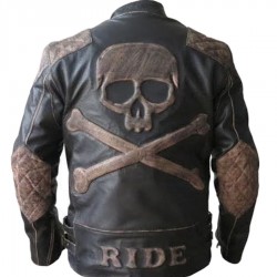 Jacket With Your Name NEW Men’s Biker Reinforced Vintage Distressed Leather Jacket With Skull