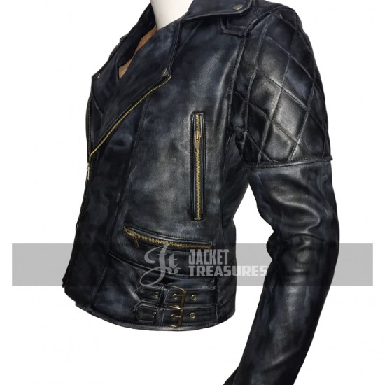 New Men's Classic Diamond Biker Distressed Vintage Leather Jacket New Men's Classic Diamond Biker Distressed Vintage Leather Jacket