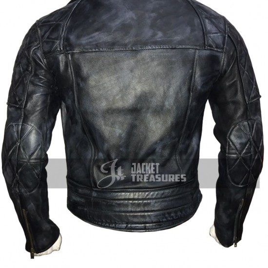New Men's Classic Diamond Biker Distressed Vintage Leather Jacket New Men's Classic Diamond Biker Distressed Vintage Leather Jacket