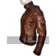 New Men's Slim Fit Motorcycle Vintage Brown Leather Jacket