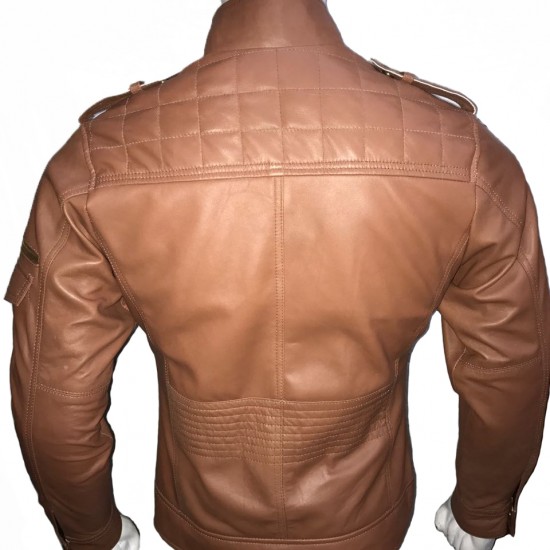 NEW Men's Cafe Racer Slim Fit Biker Vintage Motorcycle Leather Jacket