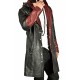 Devil May Cry Dante Maroon and Black Leather Trench Coat