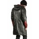 Devil May Cry Dante Maroon and Black Leather Trench Coat Devil May Cry Dante Maroon and Black Leather Trench Coat