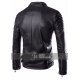 New Men's Genuine Lambskin Quilted Slim Fit Motorcycle Leather Jacket