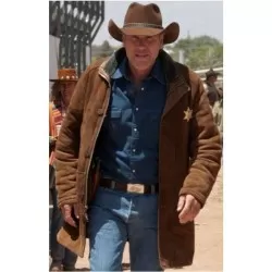 Longmire-Sheriff Walt Robert Taylor Longmire Suede Leather Coat Jacket