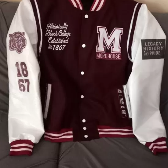 Morehouse College Maroon Letterman Jacket Morehouse College Maroon Letterman Jacket